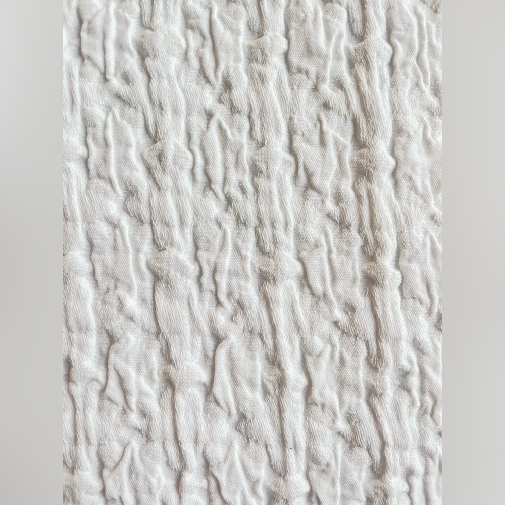 Piubelle Matelasse Quilt Coverlet Texture Solid White Ruffle Shabby Cotton 88x96 - Picture 5 of 7
